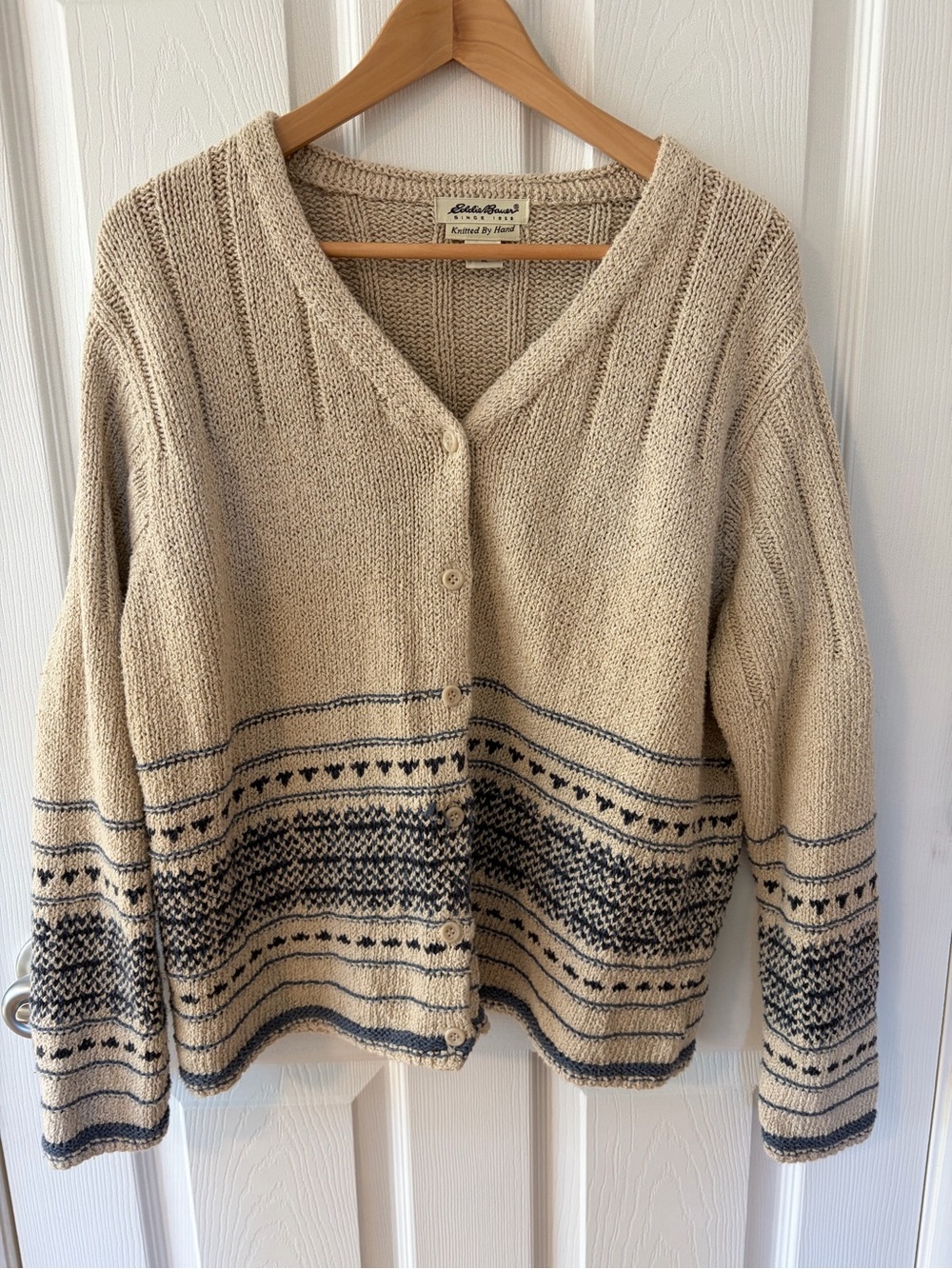 Grandmacore Knit Eddie Bauer, CottageCore Cardigan Sweater